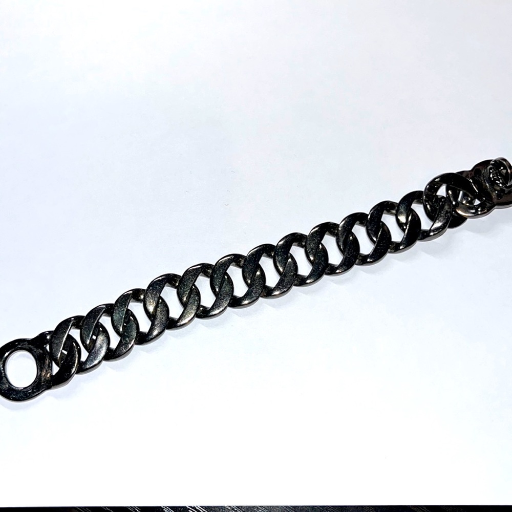 Marc by Marc Jacobs gunmetal chain link bracelet